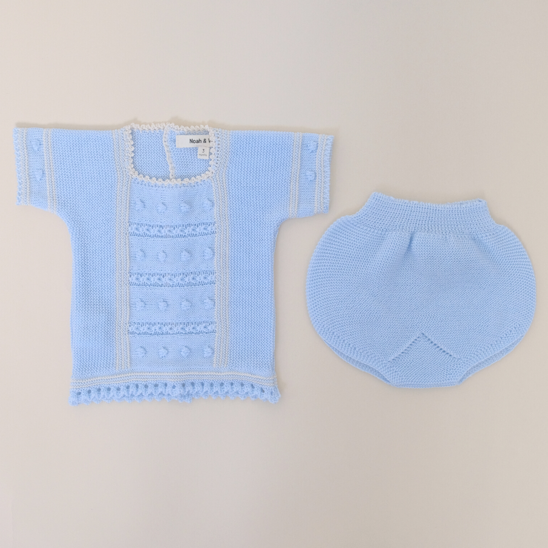 Blue Knitted Set