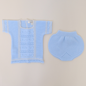 Blue Knitted Set