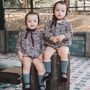 Marsala Rose Flower Romper