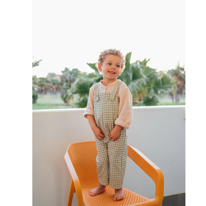 Unisex Gingham Dungarees