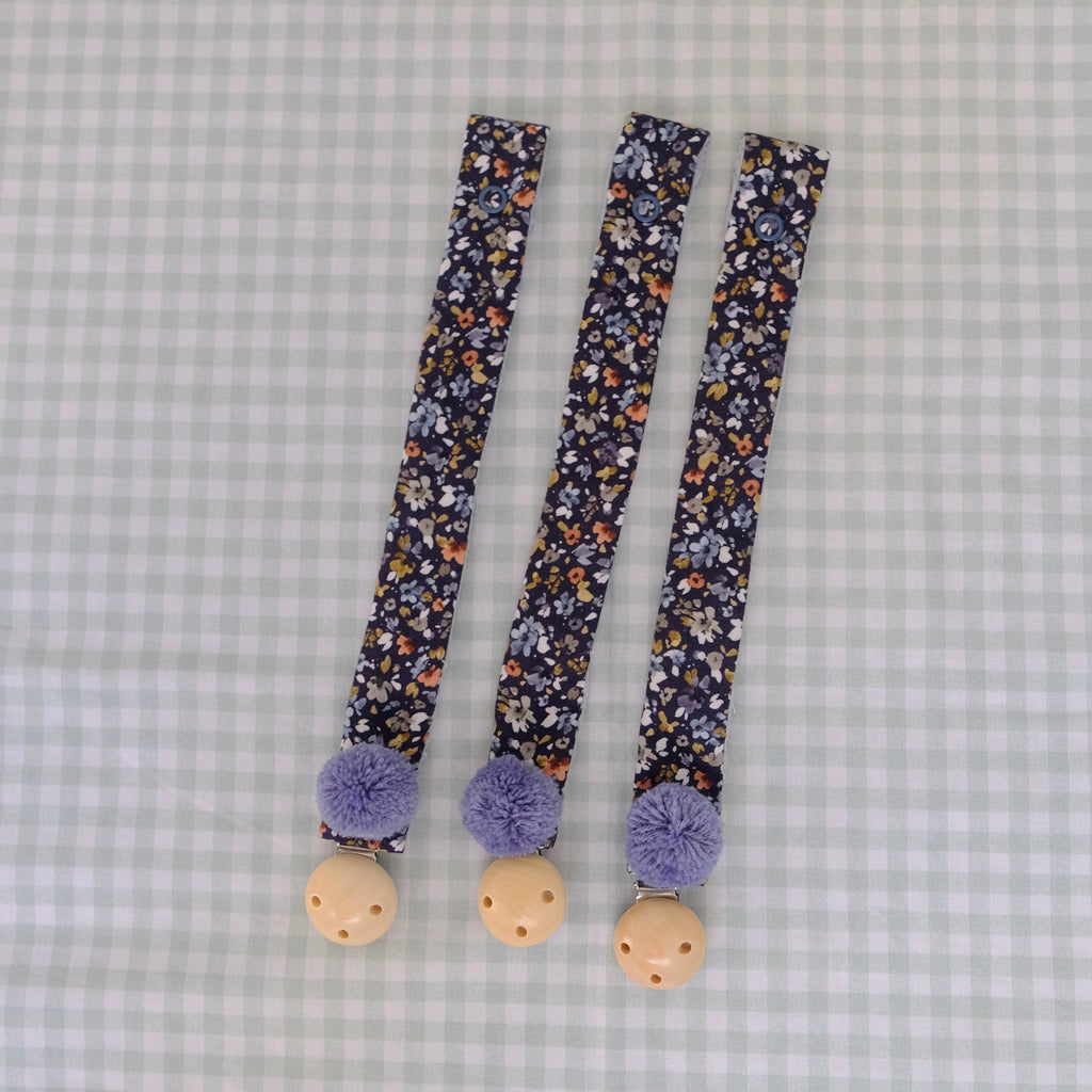 Glacier Flowers Pacifier Clip