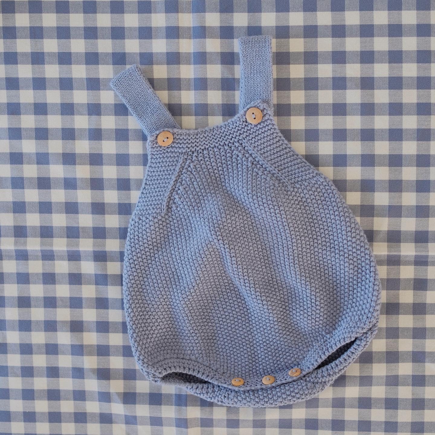 Dusty Blue Knit Romper
