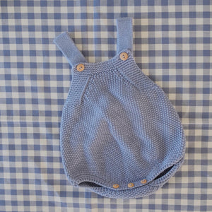 Dusty Blue Knit Romper