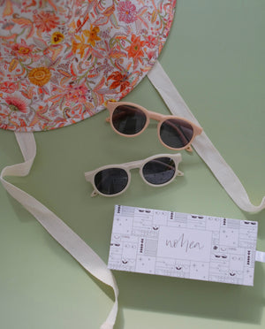 Retro Sun Kids Polarized Sunglasses - Rice White