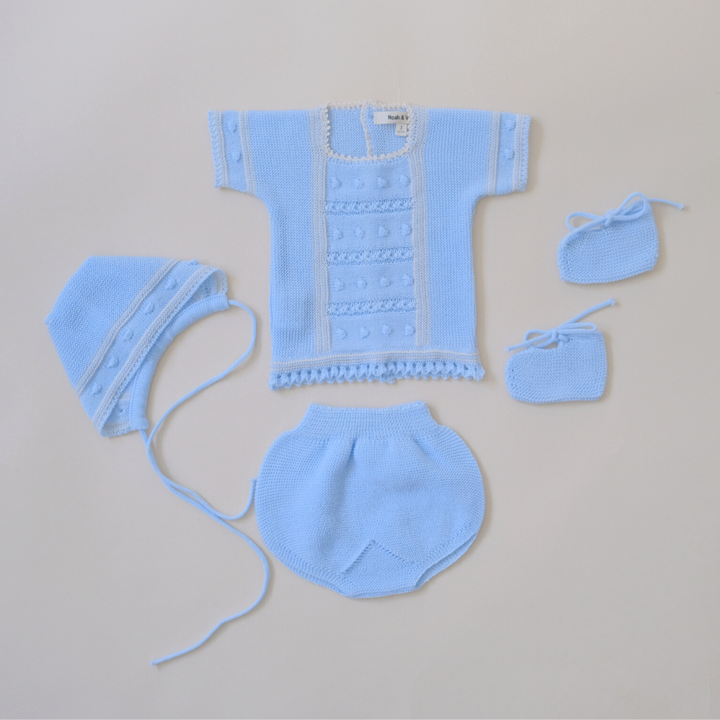 Blue Knitted Set